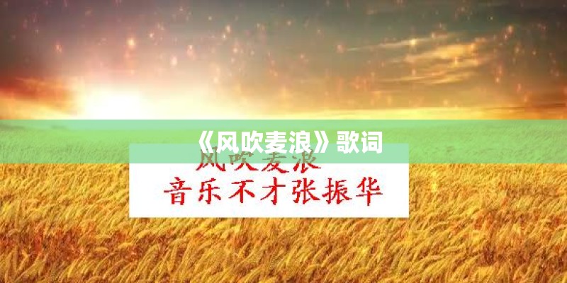 《风吹麦浪》歌词 《风吹麦浪》歌词