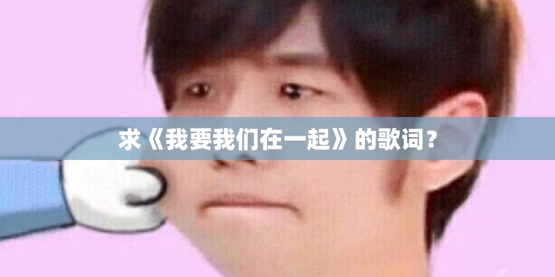 求《我要我们在一起》的歌词？