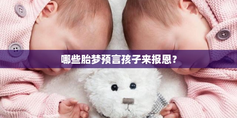 哪些胎梦预言孩子来报恩？